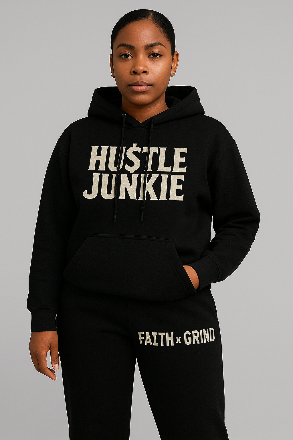 Hu$tle Junkie: Faith x Grind hoodie set